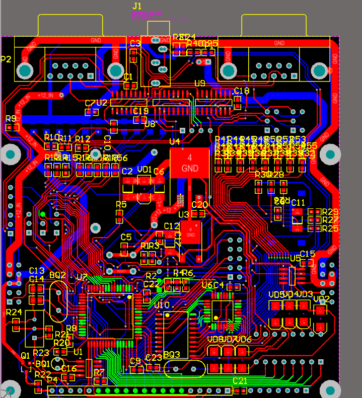 luggage office controller pcb 2d